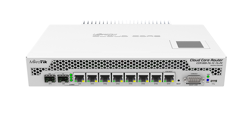 Mikrotik Cloud Core CCR1009-7G-1C-1S+PC Gigabit Router