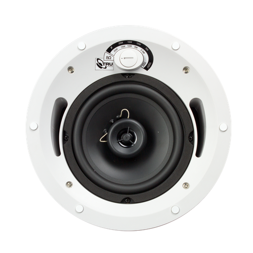 TruAudio CL Series 2-way 70V/100V In-ceiling Commercial Speaker, 6.5inch Injected Poly Woofer and 3/4inch PEI Tweeter