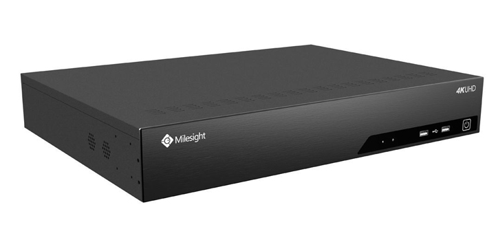 Milesight 4K 16 Channel IP Camera NVR with built in 16 Port PoE Switch and RAID Support