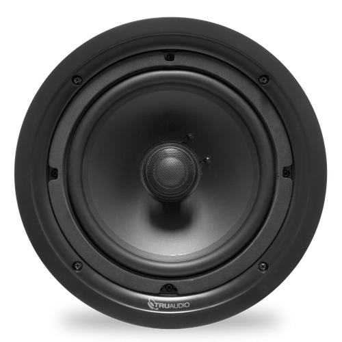 TruAudio Phantom Series 2-Way In-ceiling Speaker, 6.5 inch injected poly woofer, 1 inch Silk Dome Swivel Tweeter, 5-90 Watts, 8 Ohm