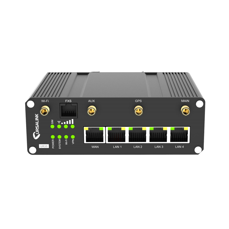 Milesight UR35 Industrial 3G/4G/LTE Non-PoE router with WiFi and FXS