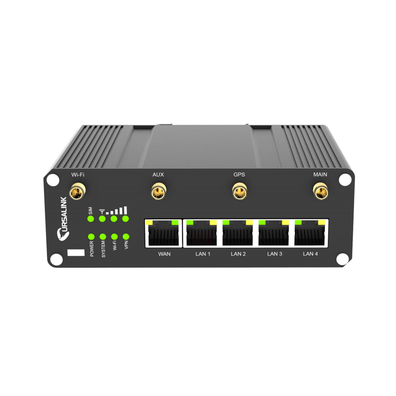 Ursalink UR75 - 5 Port Industrial 3G/4G/LTE router, with WiFi, GPS, RS232/485 and 2 x DI/DO